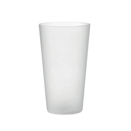 Wiederverwendbarer Becher 500ml FESTA LARGE, Transparent Weiß