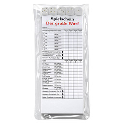 Würfelspiel Der große Wurf im Etui, weiß