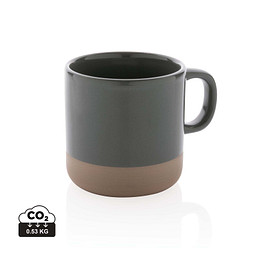 XD COLLECTION Becher aus glasiertem Keramik, grau