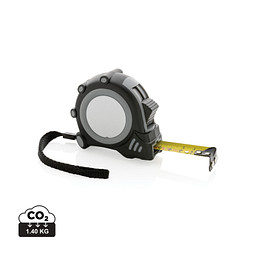 XD COLLECTION Grip 5m/19mm Maßband aus RCS recyceltem Kunststoff, grau, schwarz