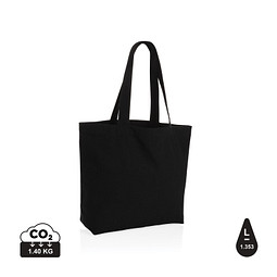 XD COLLECTION Impact Aware™ 240g/m² rcCanvas Shopper + Tasche, ungefärbt, schwarz