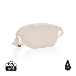 Giveaway Bauchtasche Impact Aware rCanvas – weiß – mit Logo bedruckt nachhaltige trendige Gürteltasche für Festivals & Events
