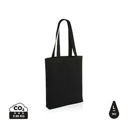 XD COLLECTION Impact Aware™ 285g/m² ungefärbte rCanvas-Tragetasche, schwarz