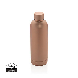 XD COLLECTION Impact Vakuumflasche aus RCS recyceltem Stainless-Steel, braun