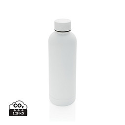 XD COLLECTION Impact Vakuumflasche aus RCS recyceltem Stainless-Steel, weiß