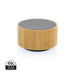 XD COLLECTION Kabelloser 3W-Lautsprecher aus RCS rKunststoff & Bambus, schwarz