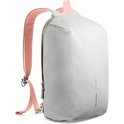 Werbeartikel XD Design Switch 2-in-1 Rucksack – rosa-weiß – mit Logo bedruckt
