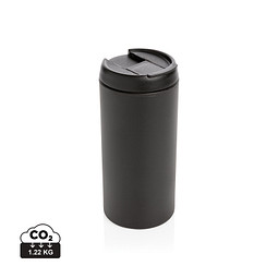 XD XCLUSIVE Metro Becher Becher aus recyceltem Edelstahl, schwarz