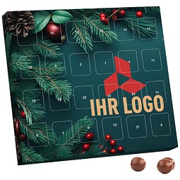 XS Adventskalender, Brandt Knusperkugeln Vollmilch, Edle Tannenzweige