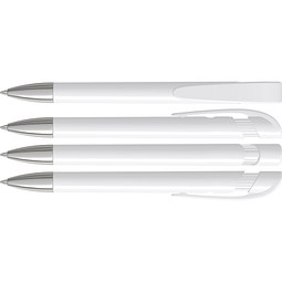uma® Kugelschreiber YES SI inkl. Metallspitze, weiss
