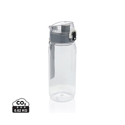 Sport-Werbemittel Yide RCS rPET Flasche – weiß – bedruckbar 600ml nachhaltig auslaufsicher mit Griff für Sportevents & Turniere