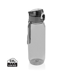 Yide verschließbare Wasserflasche aus RCS rec. PET, 800ml, schwarz