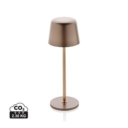 Zenic USB Tischleuchte aus RCS recyceltem Kunststoff, Bronze