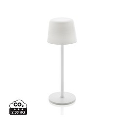 Zenic USB Tischleuchte aus RCS recyceltem Kunststoff, weiß