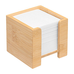 Bambus Zettelbox 10,4 x 10,4 x 10,6 cm, im Einzelkarton