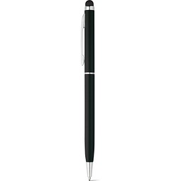 ZOE. Aluminium-Kugelschreiber mit Drehmechanik und einer Touch-Spitze, Schwarz