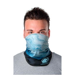 Zoya Sublimation-Multi-Schal aus RPET mit Säumen und Fleece-Schicht, navy