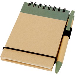 Zuse A7 Recycling Notizblock mit Stift, heather grün