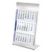 Geiger-Notes 3-Monats-Tischkalender Edelstahl, grau/blau, 2026/2027
