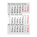 3-Monats-Ersatzkalendarium, grau/blau, 2-Jahre, 2027/2028