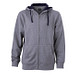 JAMES & NICHOLSON Unisex Sweat-Jacke mit Kapuze, grau, M