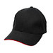 6-Panel-Sandwich-Cap, schwarz/rot