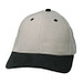 6-Panel-Cap Brushed Heavy, grau/schwarz