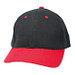 6-Panel-Cap Brushed Heavy, schwarz/rot