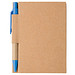 Notizbuch mit Kugelschreiber Mini, liniert, natur/blau