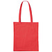 Einkaufstasche Baumwolle, lange Henkel, rot