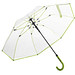 FARE® Automatik-Stockschirm Pure, transparent/hellgrün
