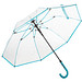 FARE® Automatik-Stockschirm Pure, transparent/petrol
