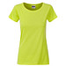 JAMES & NICHOLSON Damen T-Shirt Basic aus Bio-Baumwolle, gelb, M