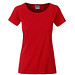 JAMES & NICHOLSON Damen T-Shirt Basic aus Bio-Baumwolle, rot, M