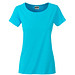 JAMES & NICHOLSON Damen T-Shirt Basic aus Bio-Baumwolle, türkis, M