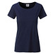 JAMES & NICHOLSON Damen T-Shirt Basic aus Bio-Baumwolle, dunkelblau, M