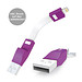 Ladekabel 2in1 ZWEINS® PLUS, Purple (Pantone Purple C)