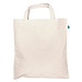 Tasche aus fair gehandelter Baumwolle natur, kurze Henkel