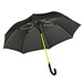 Automatik-Stockschirm Shelter, schwarz/apfelgrün