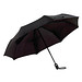 Automatik Windproof Taschenschirm mit farbigem Griff, Schwarz