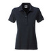 JAMES & NICHOLSON Damen Poloshirt Basic Bio BW, schwarz, L