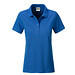 JAMES & NICHOLSON Damen Poloshirt Basic Bio BW, blau, L
