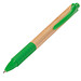 Bambus-Druckkugelschreiber, blaue Mine, Grün