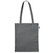 Fairtrade Baumwolltasche mit langen Henkeln, stahlgrau