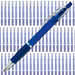 Werbe-Set: 400 BIC® Kugelschreiber Clic Pen, inkl. Druck, blaue Mine, blau/frosted