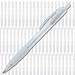 Werbe-Set: 400 BIC® Kugelschreiber Clic Pen, inkl. Druck, blaue Mine, weiß/frosted