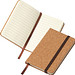 A6 Notizbuch mit Korkeinband und linierten Seiten
