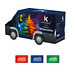 Adventskalender Transporter, Lindt Schokotäfelchen, inkl. Druck