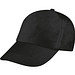 AZO-freie 5 Panel Baumwoll-Baseball-Cap, schwarz