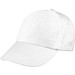 AZO-freie 5 Panel Baumwoll-Baseball-Cap, weiss
